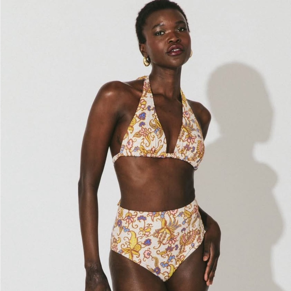 Cleobella Yellow and Purple Bikini Swimwear